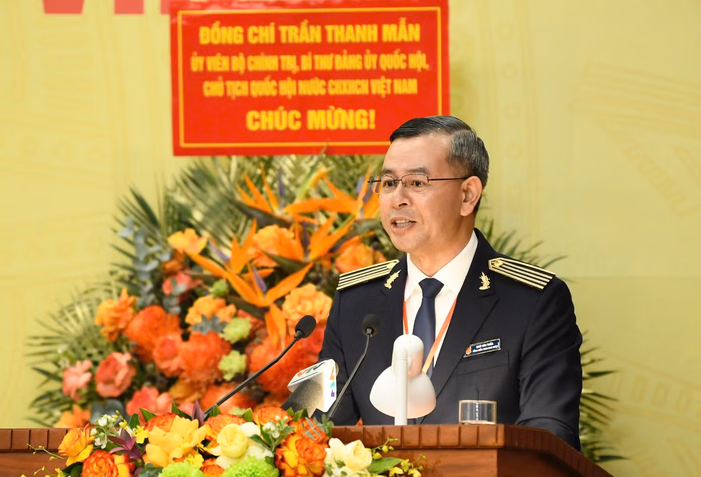 Bí thư Đảng ủy - Tổng Kiểm toán Nhà nước Ngô Văn Tuấn phát biểu khai mạc. Ảnh: Như Ý