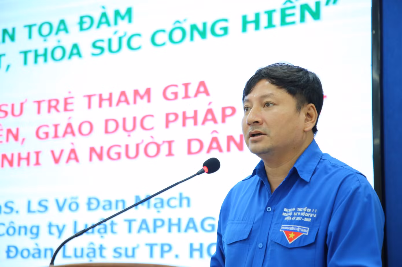 Luật sư Võ Đan Mạch: Luật sư trẻ đóng vai trò lớn trong giáo dục pháp luật ở cộng đồng. Ảnh: Ngô Tùng