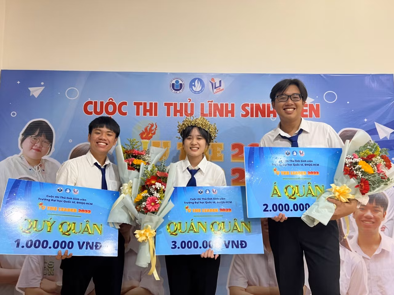 Minh Anh là Quán quân Cuộc thi "Thủ lĩnh sinh viên IU The Leader 2022" của trường ĐH Quốc tế (ĐHQG TP. HCM). (Ảnh: NVCC)