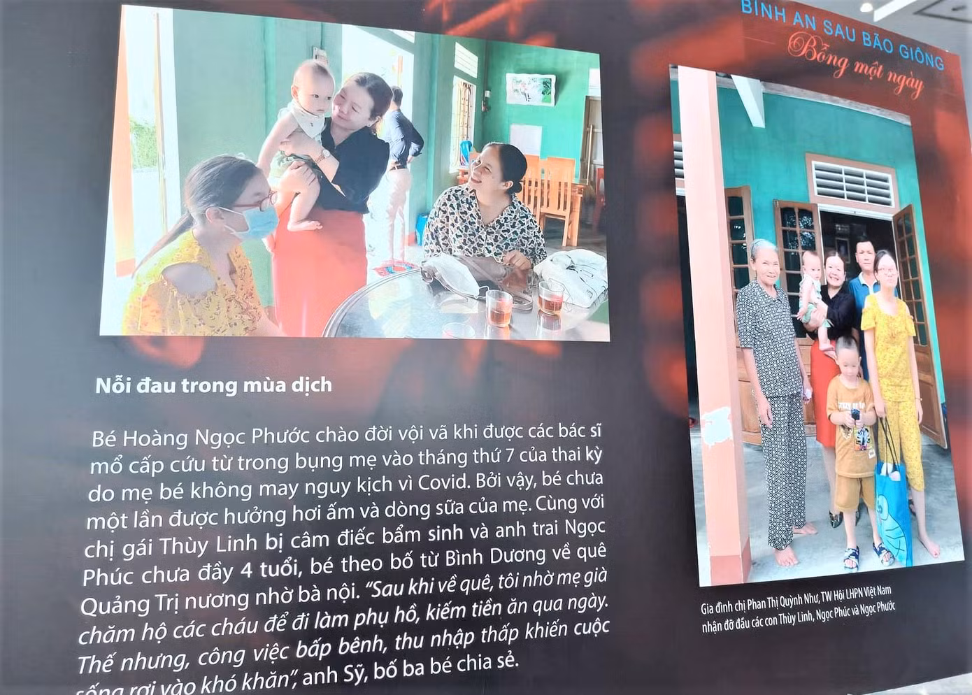 Bé Hoàng Ngọc Phước chưa đầy 4 tuổi đã theo mẹ từ Quảng Trị vào Bình Dương. Sau khi mẹ mất do COVID-19, bé Phước được "Mẹ đỡ đầu" sát cánh