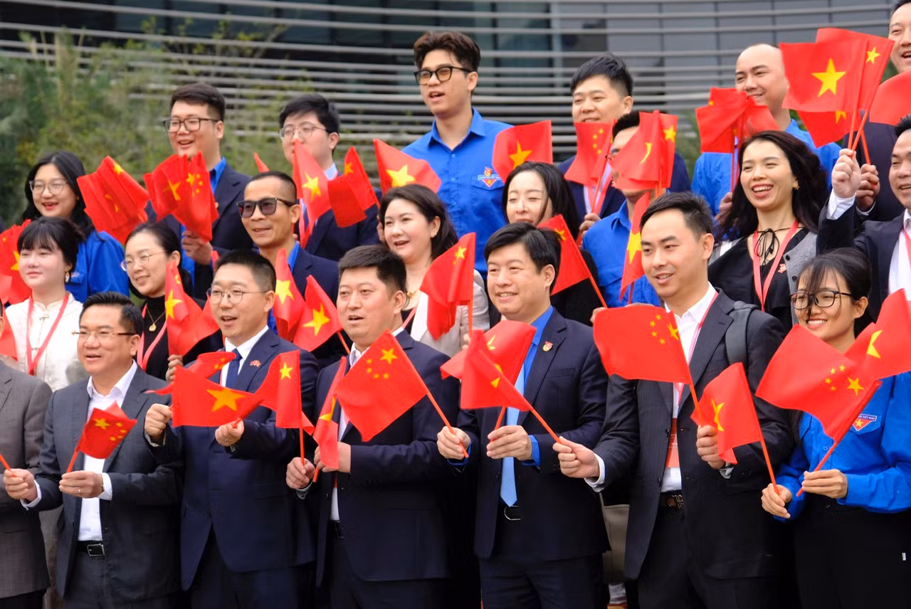 Thanh niên Việt Nam - Trung Quốc vững vàng lý tưởng, tiếp tục là cầu nối hữu nghị, cùng chung tay phát triển. Ảnh: Châu Linh