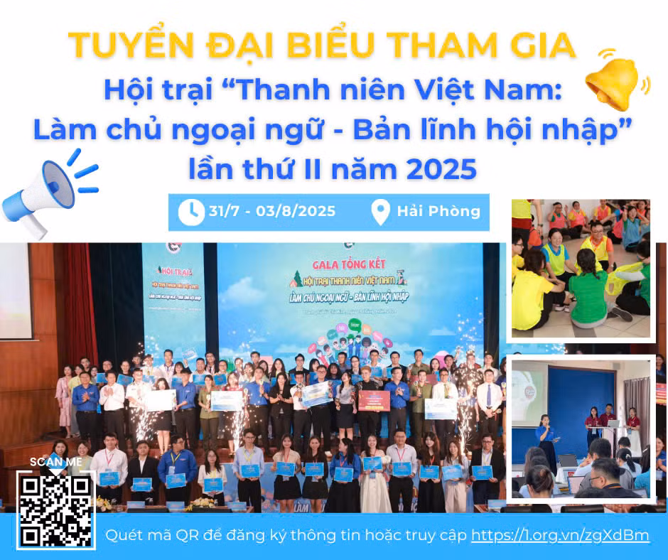 Hội trại sẽ diễn ra từ ngày 31/7 đến 3/7/2025. Hội trại sẽ diễn ra từ ngày 31/7 đến 3/7/2025.