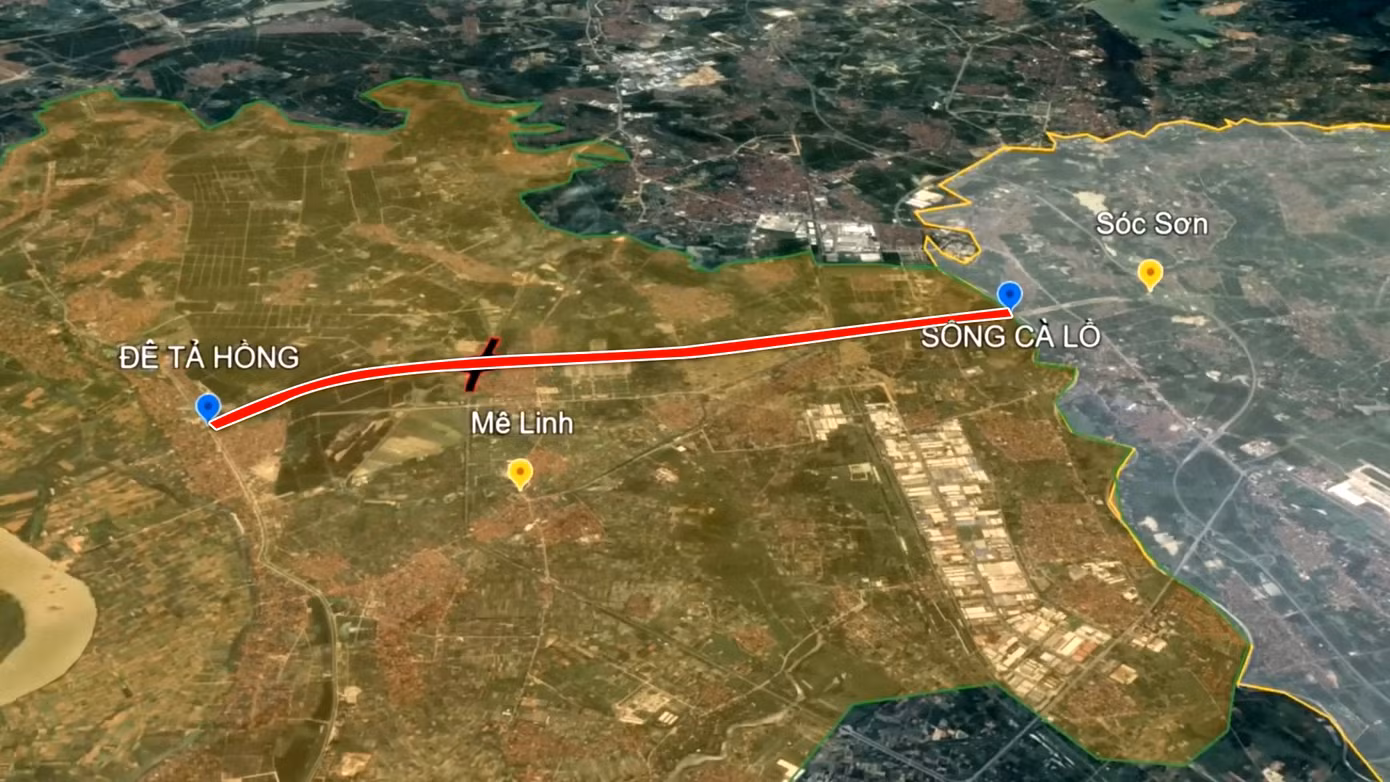 Đường Vành đai 4 Vùng Thủ đô, đoạn qua huyện Mê Linh có chiều dài khoảng 11,2km, chiếm tỉ lệ 19% đoạn tuyến của toàn thành phố Hà Nội, đi qua 5 xã: Văn Khê, Chu Phan, Đại Thịnh, Thanh Lâm, Kim Hoa.