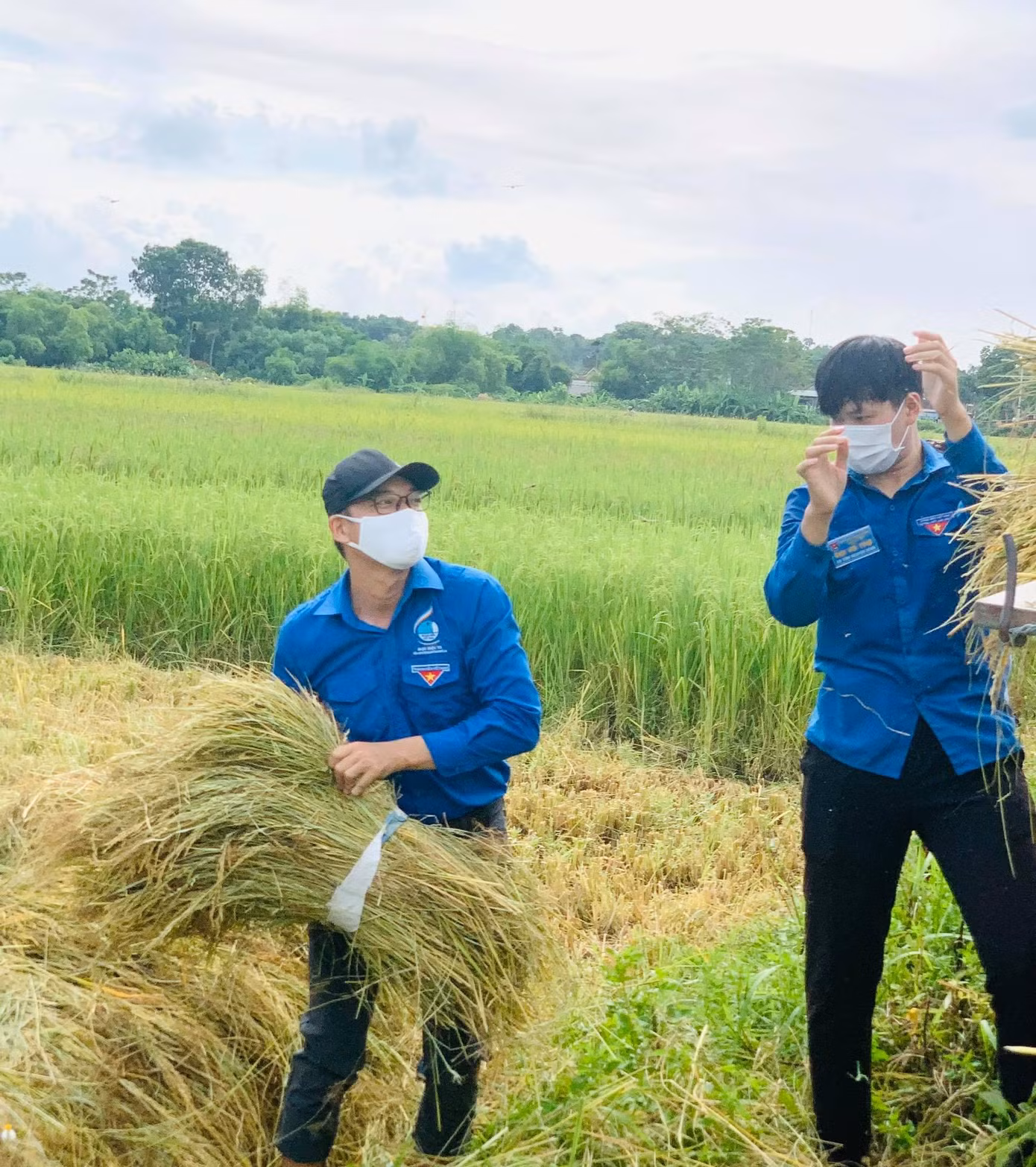 'Áo xanh' làm việc hăng say, khẩn trương.