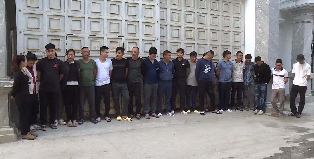 Các đối tượng tại cơ quan Công an