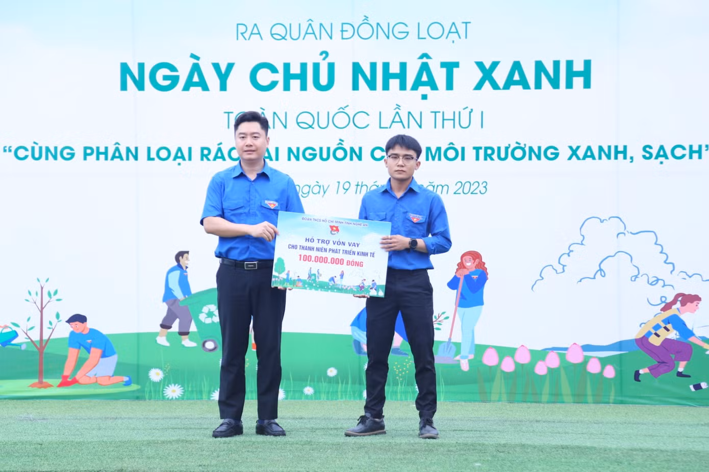 Hỗ trợ vốn vay cho 1 mô hình thanh niên phát triển kinh tế với kinh phí hỗ trợ 100 triệu đồng.