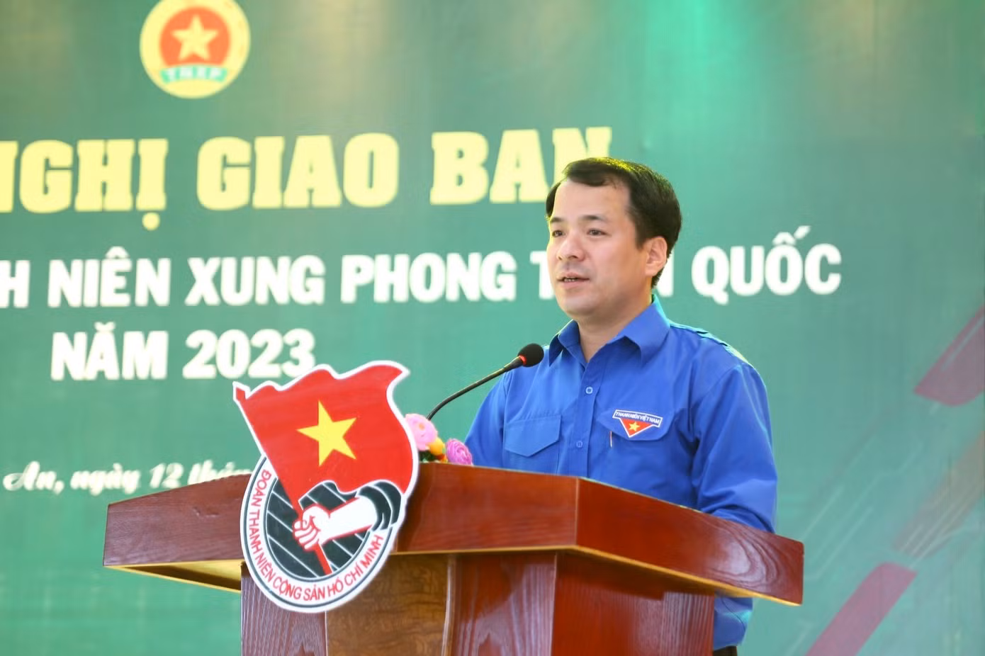 Anh Ngô Văn Cương - Bí thư T.Ư Đoàn, Chủ nhiệm Ủy ban Kiểm tra T.Ư Đoàn phát biểu khai mạc