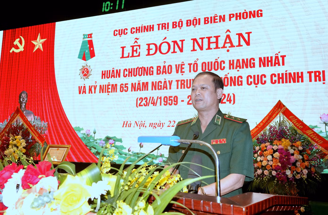 Trung tướng Nguyễn Anh Tuấn - Bí thư Đảng ủy, Chính ủy BĐBP, phát biểu tại lễ kỷ niệm.