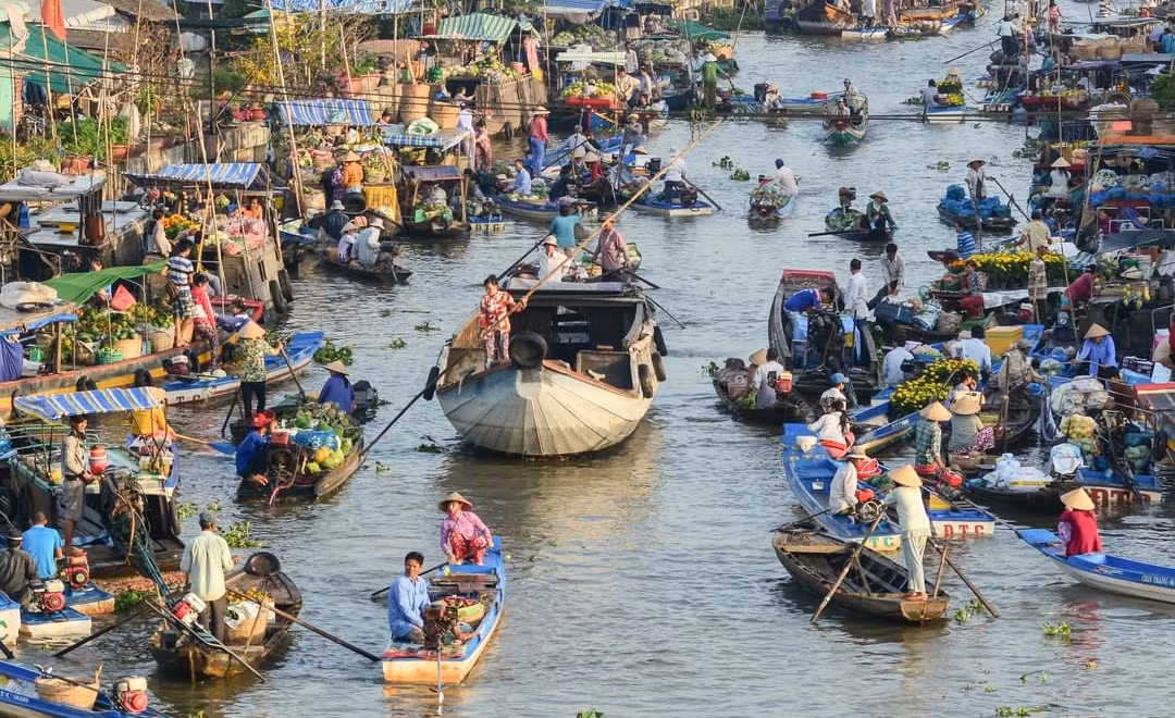 Vùng sông nước miền Tây gây ấn tượng với nhiều du khách quốc tế.