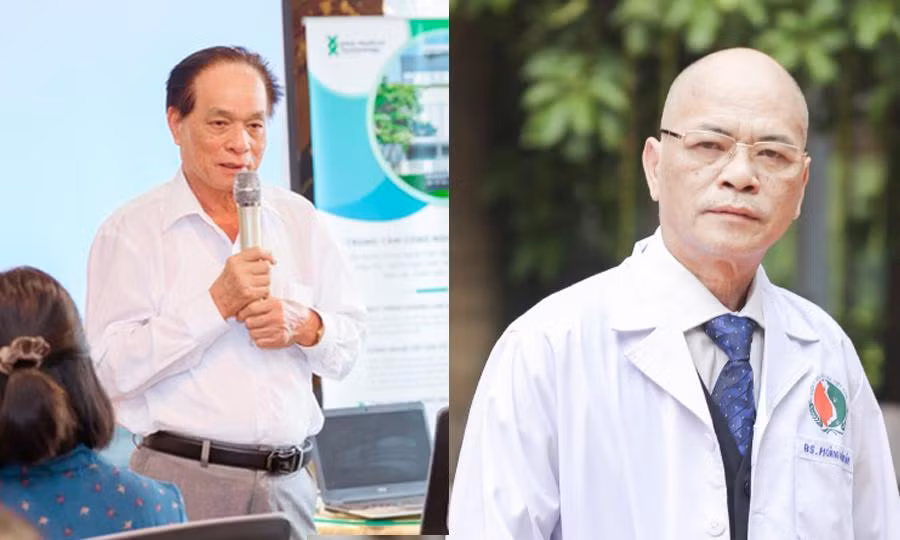 PGS. TS. Nguyễn Văn Kình - Cố vấn Cao Cấp Trung tâm Gen trị liệuthuộcBệnh viện Bạch Mai (bìa trái) và BS.Hoàng Sầm - Chủ tịch Hội đồng Viện Y học bản địa Việt Nam (bìaphải)