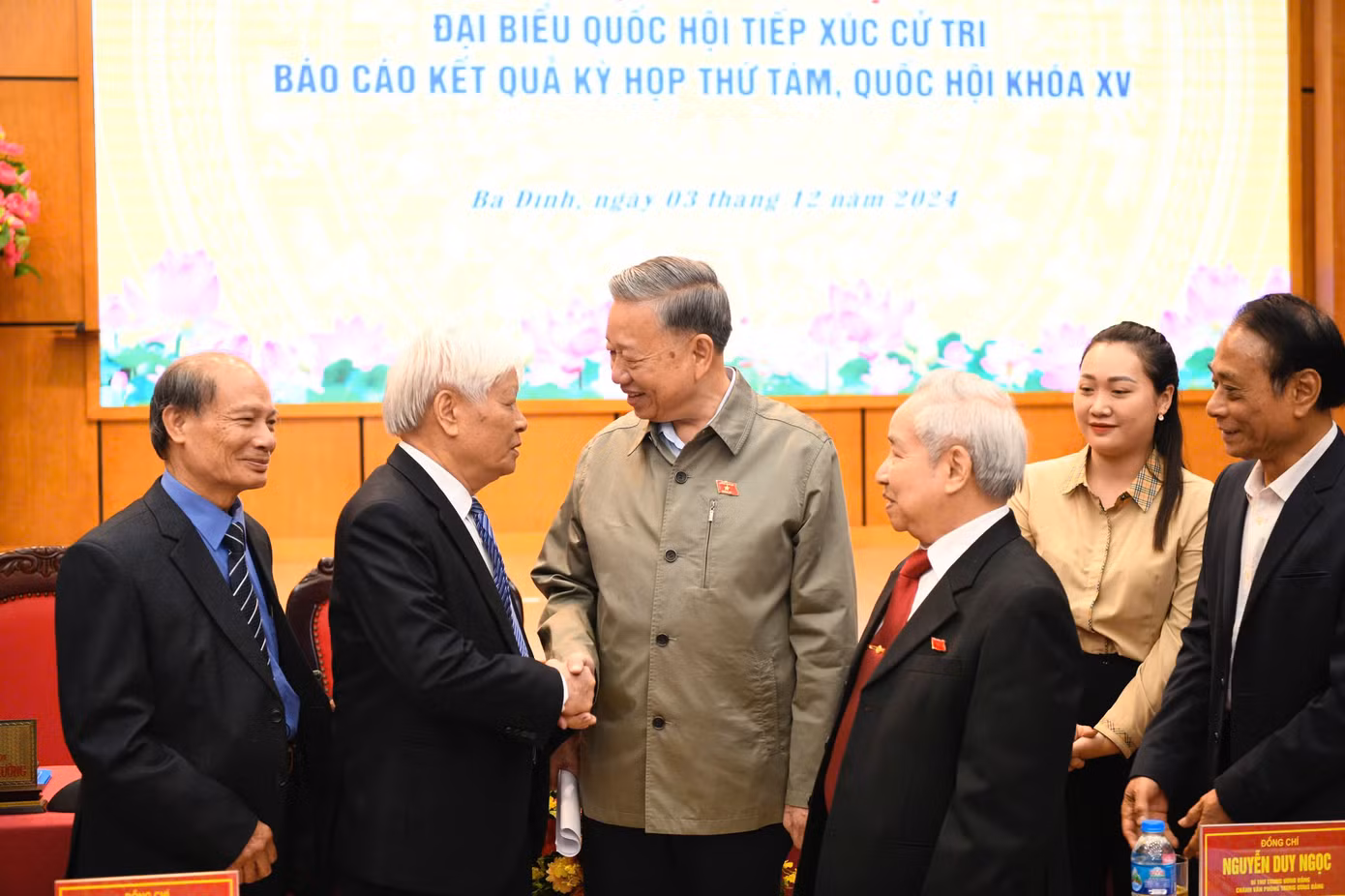 Tổng Bí thư Tô Lâm tiếp xúc cử tri Thủ đô Hà Nội. Ảnh: Như Ý.