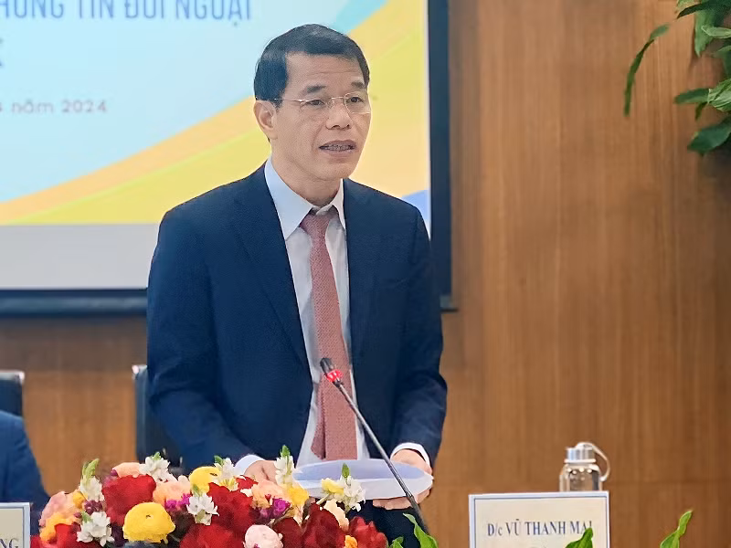 Ông Vũ Thanh Mai, Phó Trưởng ban Tuyên giáo T.Ư phát biểu tại lễ phát động. Ảnh: PV.