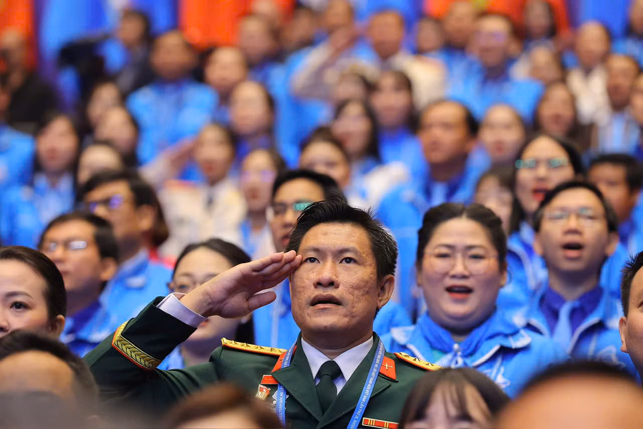 Các đại biểu tại phiên trọng thể Đại hội Đại biểu Hội LHTN Việt Nam lần thứ IX, nhiệm kỳ 2024 - 2029.