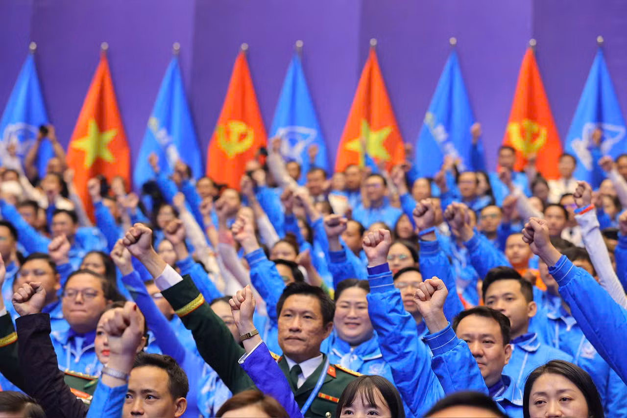 Các đại biểu tại phiên trọng thể Đại hội Đại biểu Hội LHTN Việt Nam lần thứ IX, nhiệm kỳ 2024 - 2029.