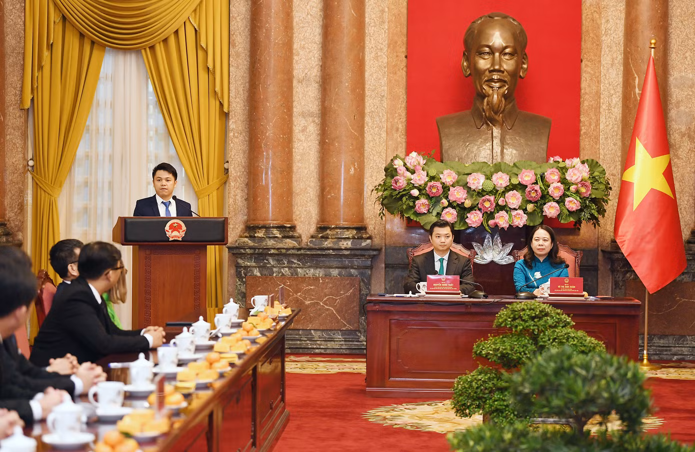 TS Lý Viết Trường chia sẻ tại cuộc tiếp kiến Phó Chủ tịch nước Võ Thị Ánh Xuân. Ảnh: DƯƠNG TRIỀU