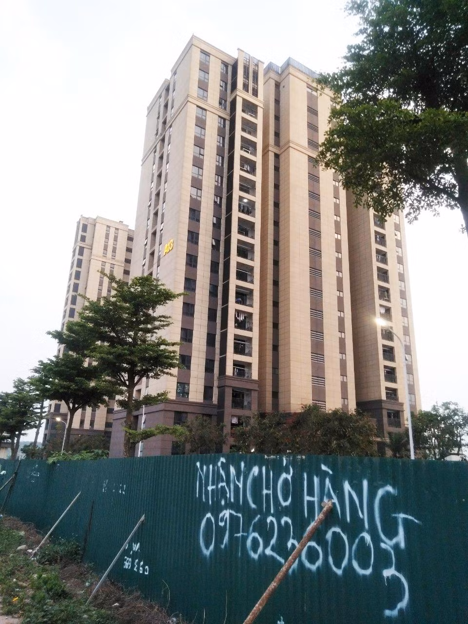 Dự án Khu NƠXH tại xã Vân Trung, huyện Việt Yên (Bắc Giang) từng bị báo cáo về việc chậm tiến độ. (Ảnh: Lập Đông năm 2022)