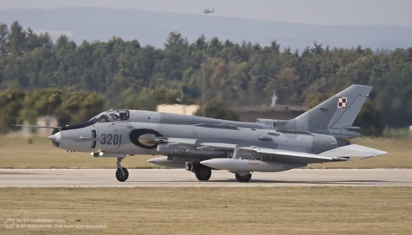 Một chiếc Su-22 M4 của Không quân Ba Lan. Ảnh: Bộ Quốc phòng Ba Lan.