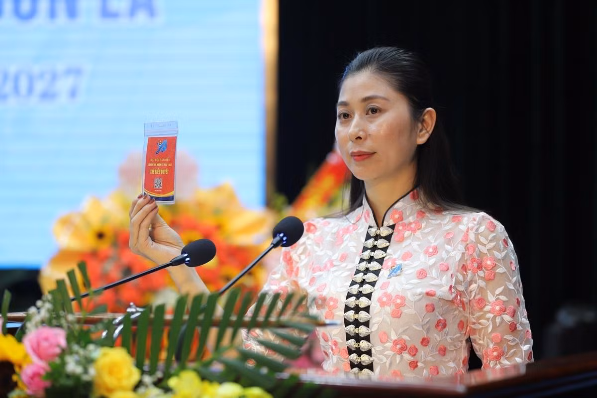 Chị Cầm Thị Huyền Trang - Bí thư Tỉnh Đoàn khoá XIII, nhiệm kỳ 2022 - 2027.