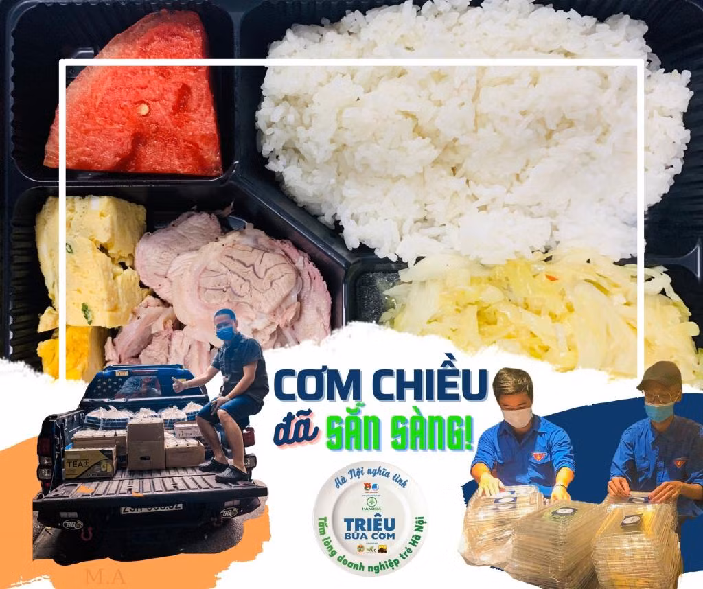 Hơn 50.000 suất ăn “Tấm lòng doanh nghiệp trẻ Hà Nội” tặng lao động nghèo
