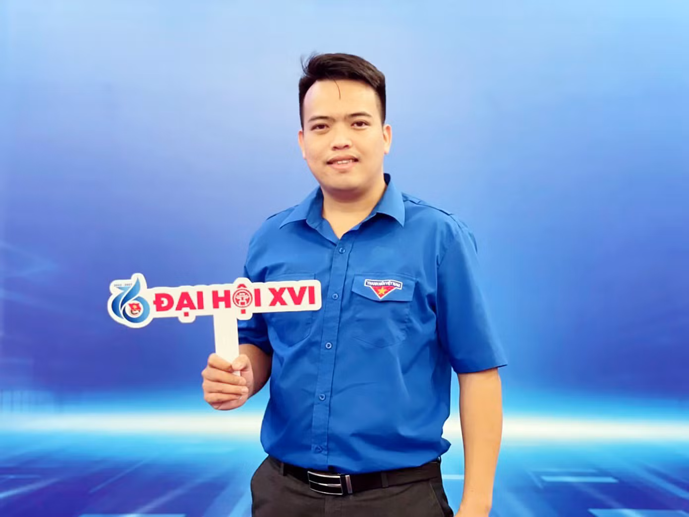 Anh Lê Mạnh Hùng - Bí thư Đoàn trường ĐH Mở Hà Nội.