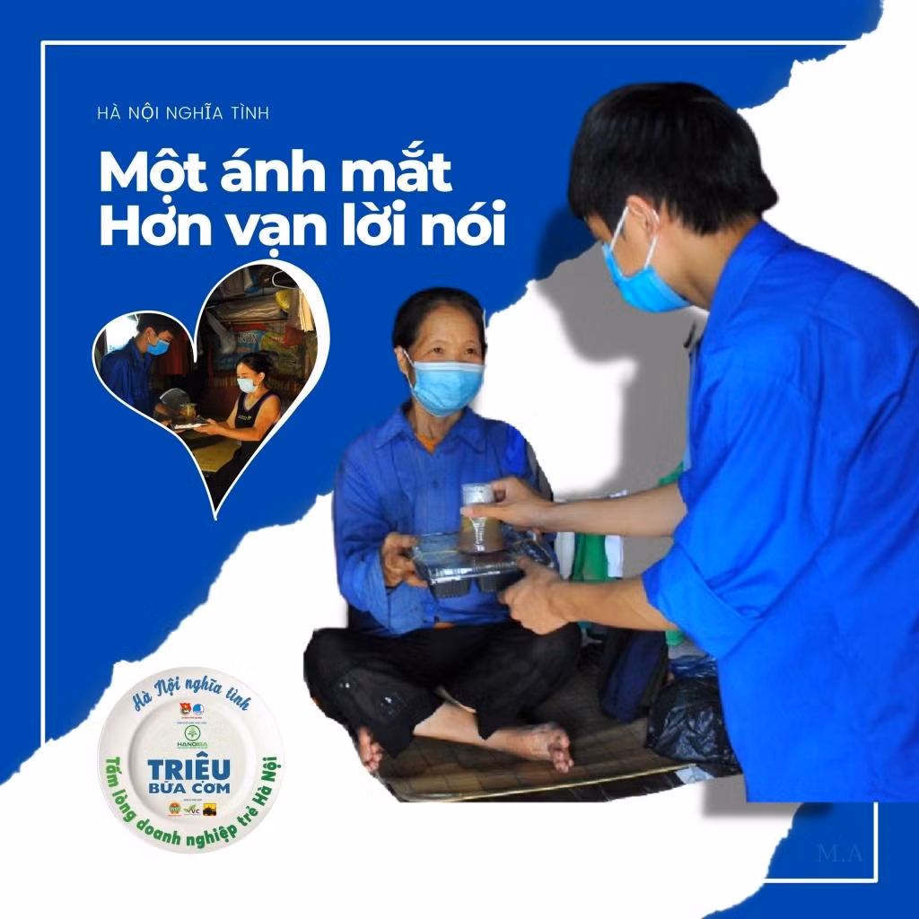 Hơn 50.000 suất ăn “Tấm lòng doanh nghiệp trẻ Hà Nội” tặng lao động nghèo