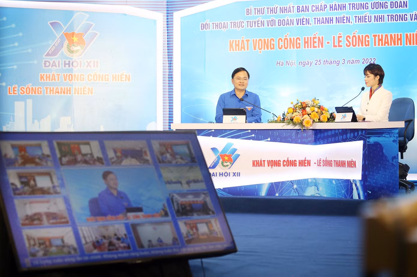 Anh Nguyễn Anh Tuấn, Ủy viên T.Ư Đảng, Bí thư thứ nhất T.Ư Đoàn tại chương trình đối thoại. Ảnh: DUY PHẠM