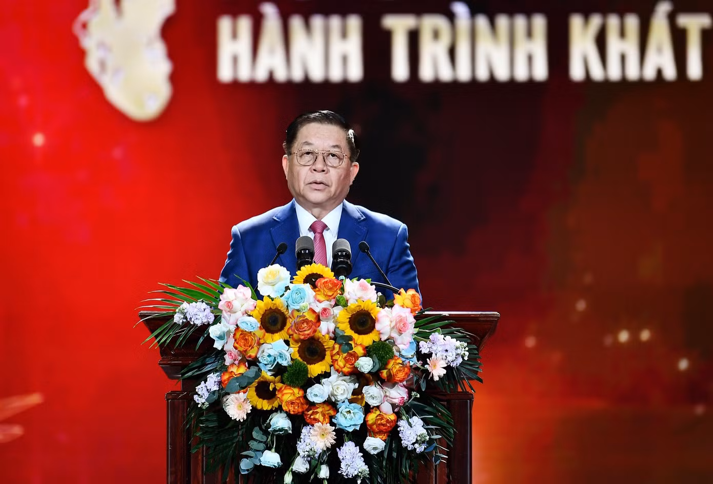 Trưởng ban Tuyên giáo T.Ư Nguyễn Trọng Nghĩa phát biểu tại buổi lễ. Ảnh Như Ý