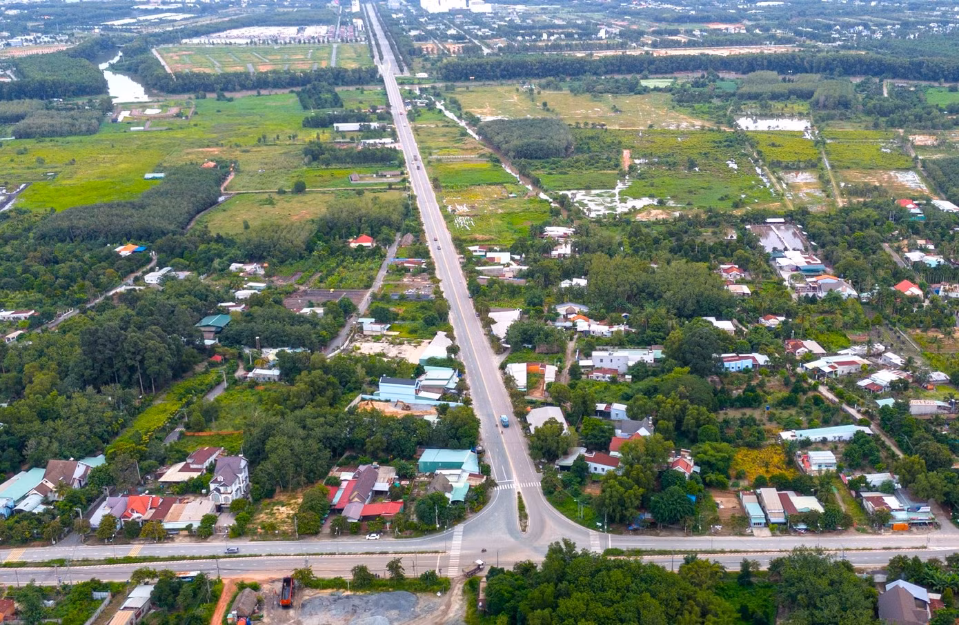Vị trí dự án đường Vành đai 4 TPHCM điểm đầu đoạn đường hiện hữu NE2 giao với đường ĐT.748 - Bình Dương