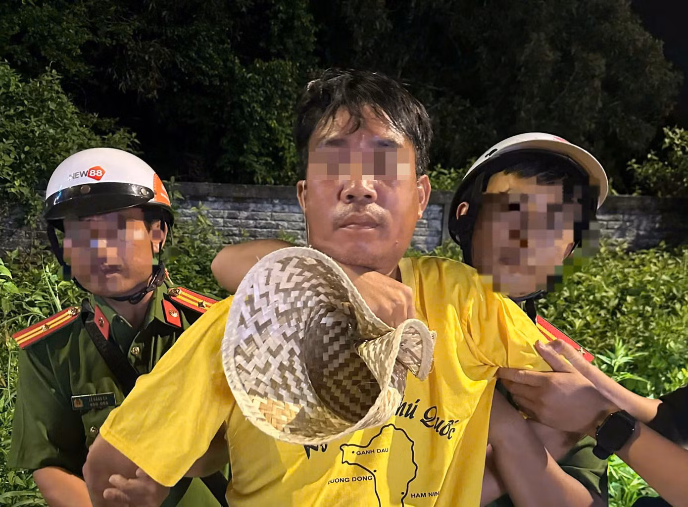 Đối tượng Hòa bị bắt giữ.