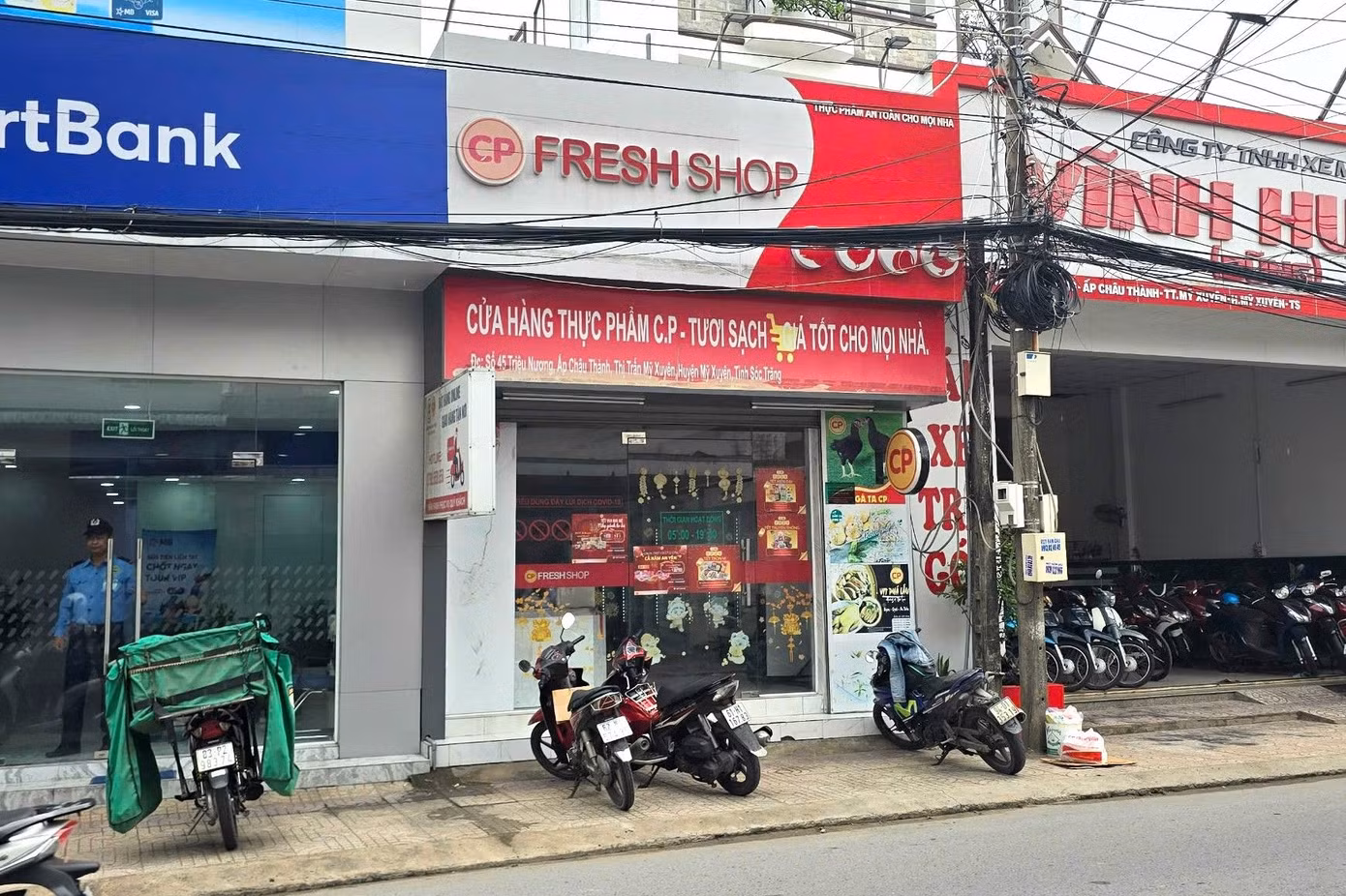 Cửa hàng C.P Fresh Shop tại thị trấn Mỹ Xuyên, huyện Mỹ Xuyên, tỉnh Sóc Trăng. Ảnh: Nhật Huy.