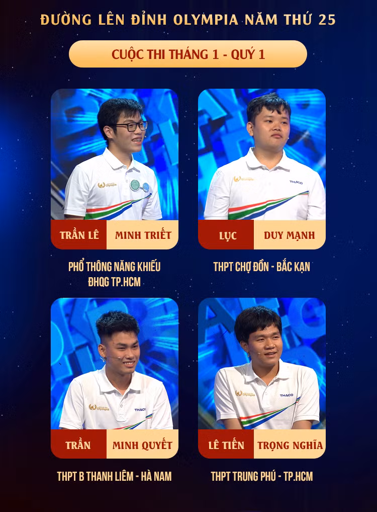 Ai sẽ là chủ nhân cuộc thi Tháng? Nguồn: Fanpage Đường Lên Đỉnh Olympia Ai sẽ là chủ nhân cuộc thi Tháng? Nguồn: Fanpage Đường Lên Đỉnh Olympia