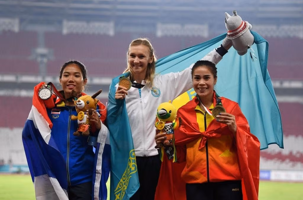 VĐV nhảy 3 bước Vũ Thị Mến hy vọng sẽ cải thiện được thứ hạng tại ASIAN Games 2022 sau khi giành HCĐ nhảy 3 bước tại ASIAN Games 2018
