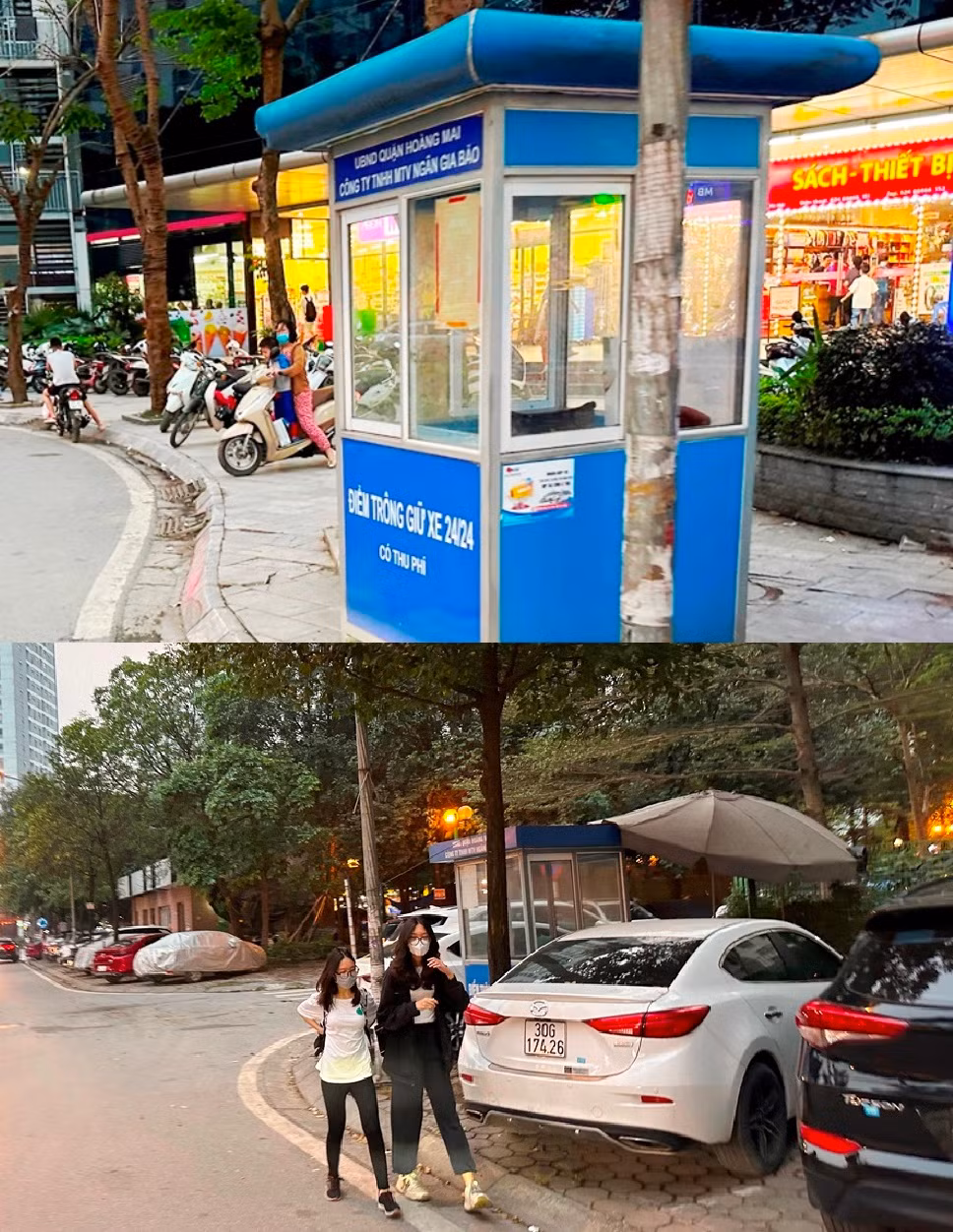 Thành phố Hà Nội đang chỉ đạo ra quân giành lại vỉa hè, và hàng ngày, tại khu Linh Đàm lực lượng chức năng tại phường Hoàng Liệt và quận Hoàng Mai cùng các đội Thanh tra, Cảnh sát địa bàn đi tuần tra nhưng các điểm, bãi trông xe lậu, trá hình tại đây vẫn hoạt động. Ảnh: Vỉa hè trên phố Văn Tân bị lấn chiếm.