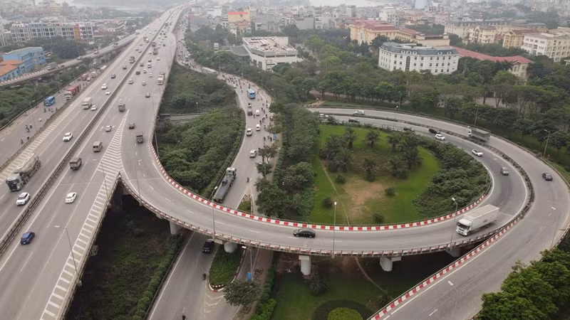 Sau khi hoàn thiện dự án, nút giao Pháp Vân có mục tiêu sẽ giảm được ùn tắc.