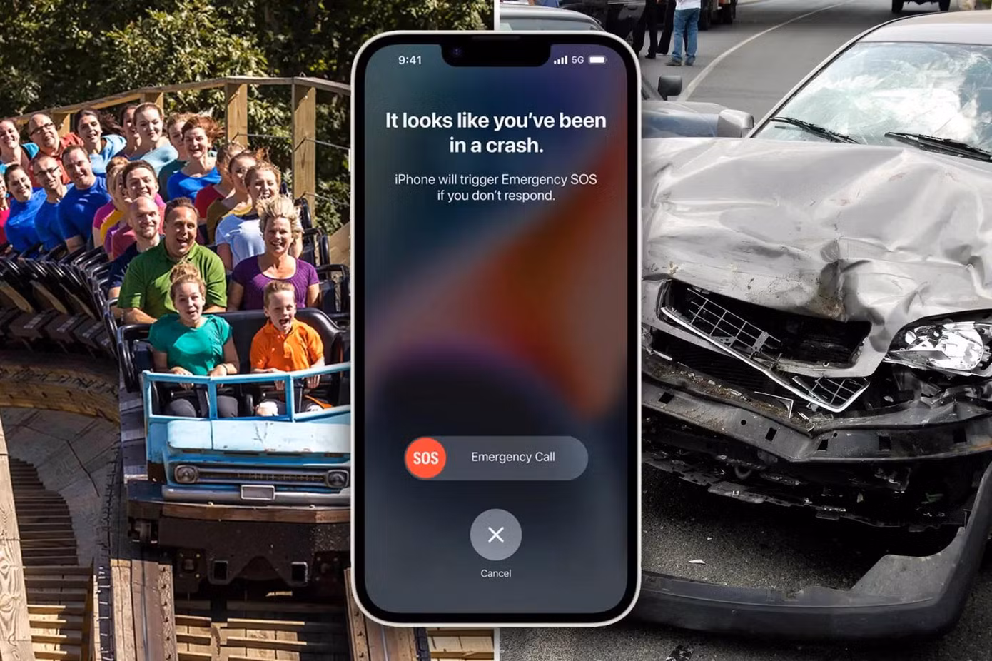 Sự giảm tốc đột ngột của tàu lượn siêu tốc khiến iPhone 14 tưởng là một vụ tai nạn xe hơi và báo tin nhắn khẩn cấp tự động sau 10 giây nếu người dùng không tắt chức năng đó.