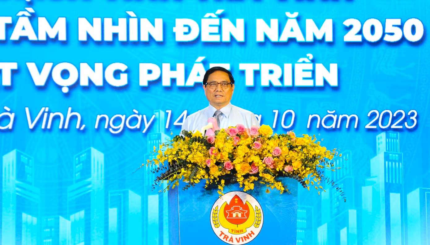 Thủ tướng Phạm Minh Chính phát biểu tại hội nghị. Ảnh: CK