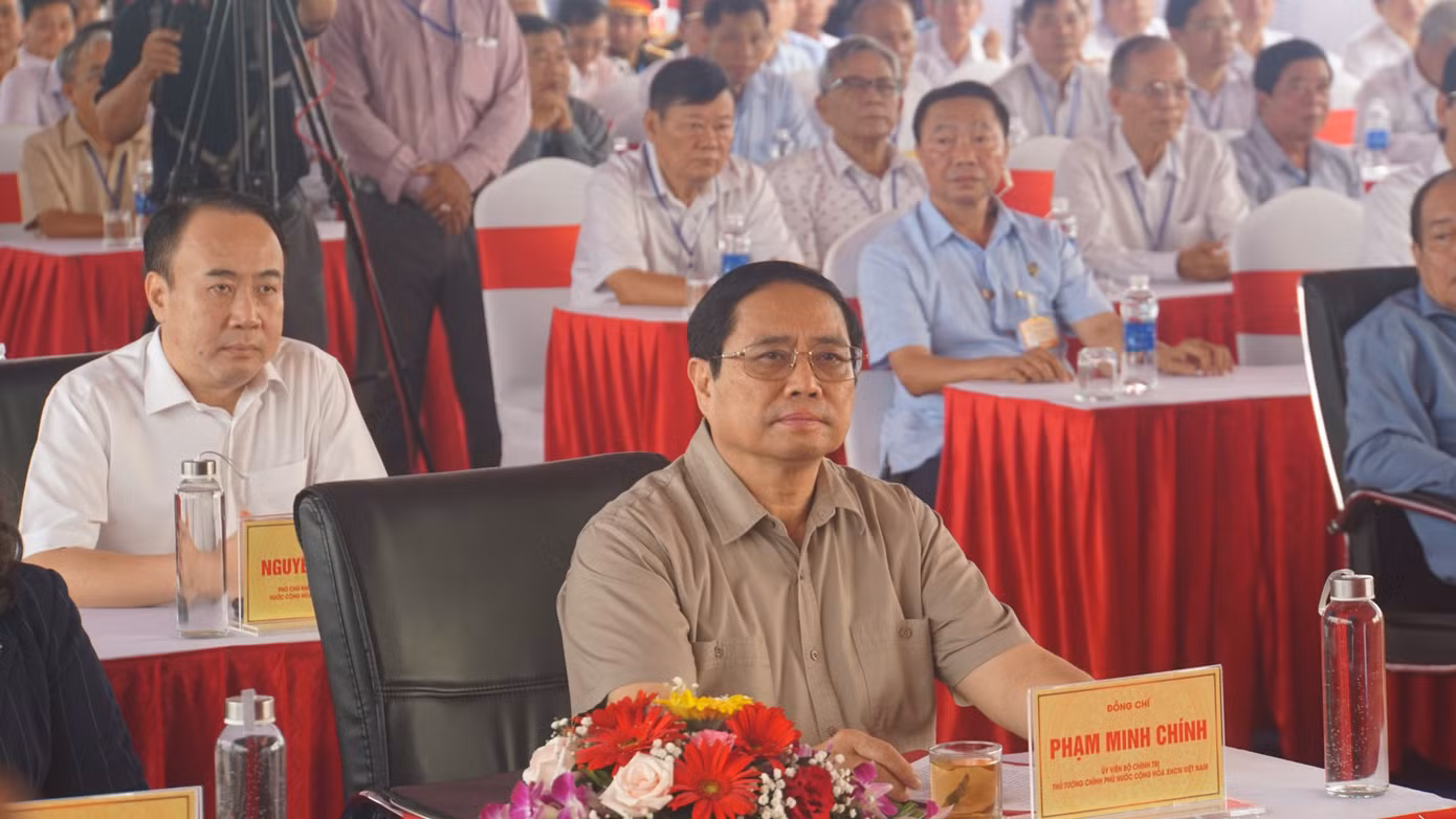 Thủ tướng Phạm Minh Chính dự tại điểm cầu chính An Giang.