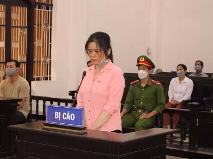 Bị cáo Nguyễn Thị Mỹ Cơ tại tòa. Ảnh: P.H