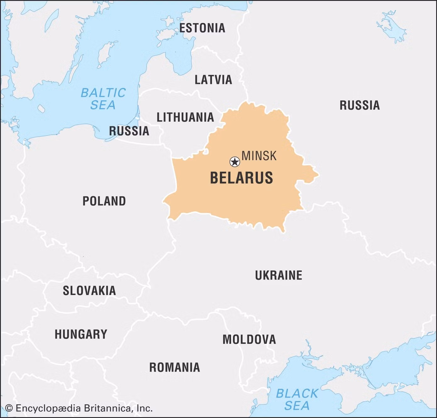 Belarus có biên giới phía Bắc giáp Lithuania và Latvia, biên giới phía Tây giáp Ba Lan.