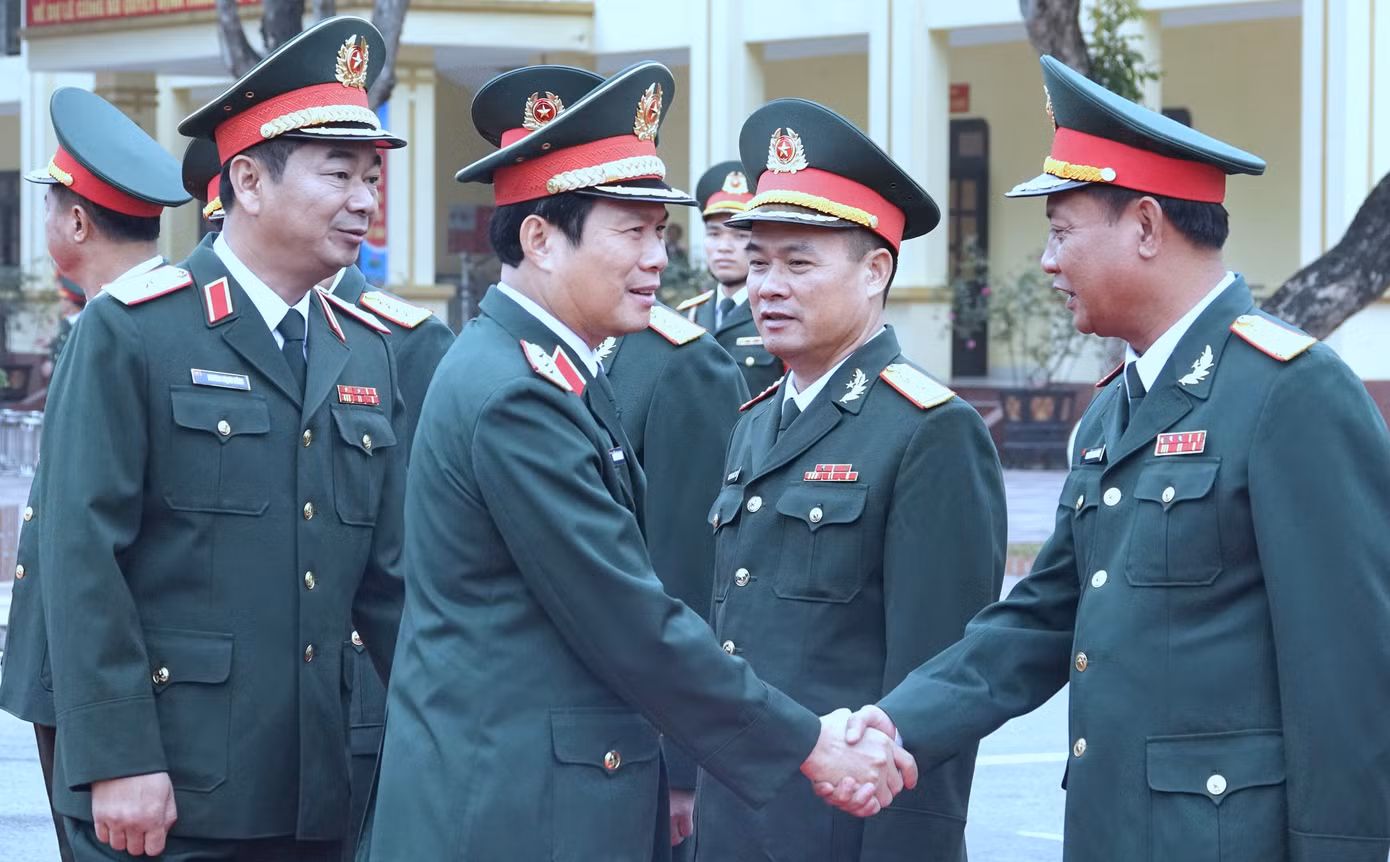 Thượng tướng Nguyễn Tân Cương - Ủy viên Trung ương Đảng, Tổng Tham mưu trưởng Quân đội nhân dân Việt Nam, Thứ trưởng Bộ Quốc phòng tới dự lễ công bố quyết định thành lập Quân đoàn 12. Ảnh: Nguyễn Minh