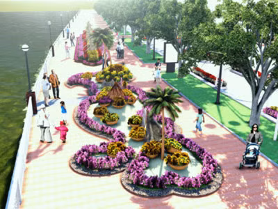 Mô hình đường hoa Xuân 2013 tại đường Bạch Đằng, TP.Đà Nẵng