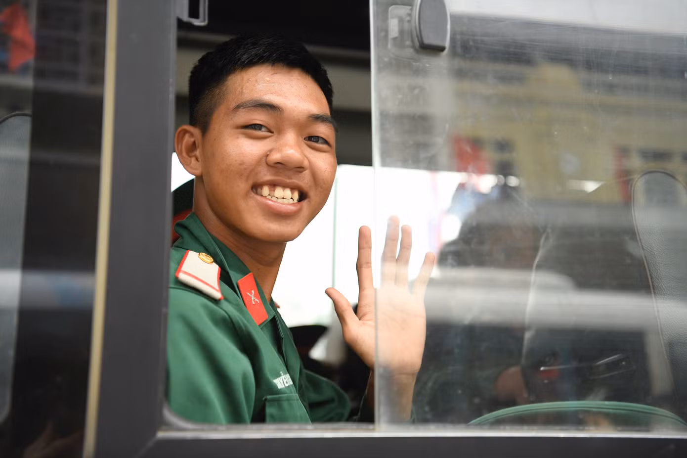 Nụ cười luôn thường trực trên gương mặt các quân nhân trẻ tuổi.