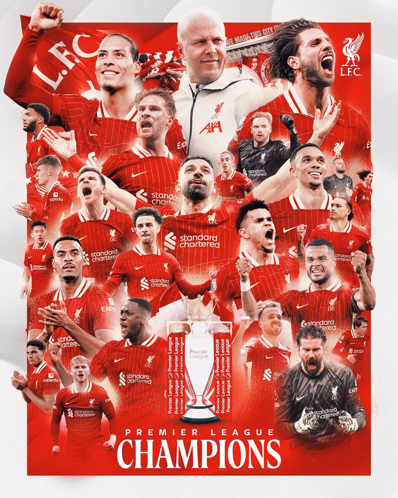 Liverpool đăng quang khi mùa giải vẫn còn 4 vòng, với 15 điểm nhiều hơn phần còn lại.