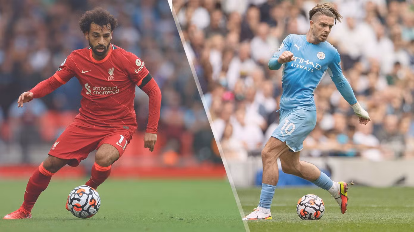 Salah và Grealish, hai niềm hy vọng của Liverpool và Man City. (Ảnh: SofaScore)