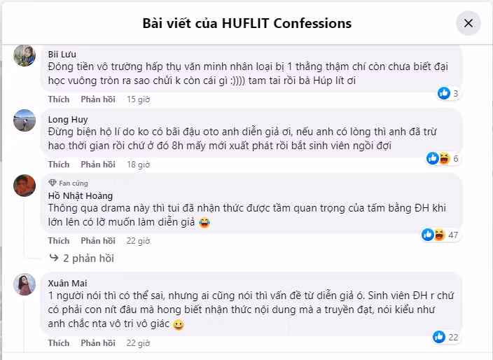 Những phản hồi của sinh viên về diễn giả