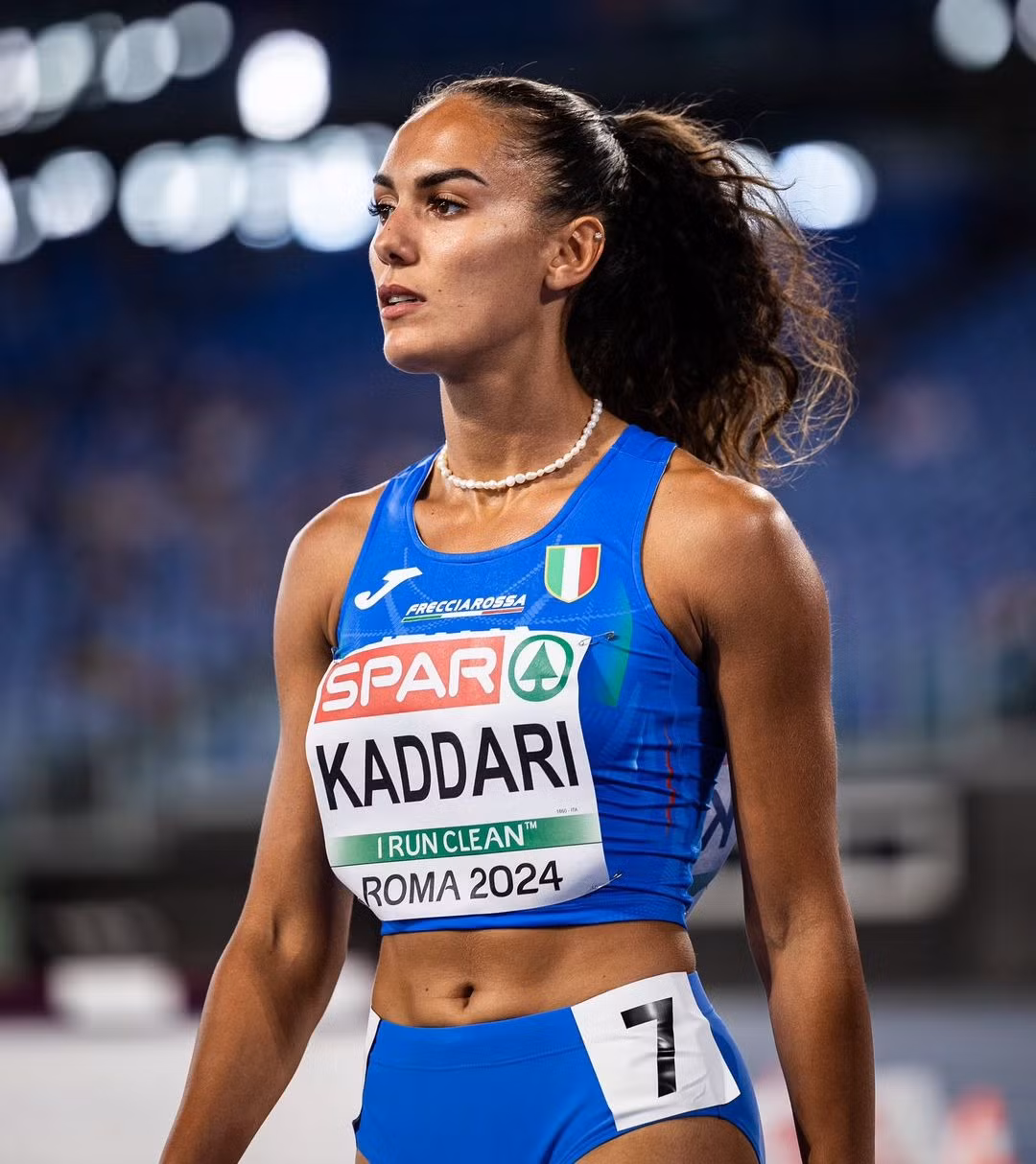 Vận động viên chạy nước rút người Italy Dalia Kaddari đến Paris tham gia kỳ Olympic thứ 2. Cô đang nuôi hy vọng vượt qua thành tích đáng thất vọng ở nội dung 200 m tại Tokyo bốn năm trước, không đủ đến vào vòng chung kết. Ảnh: IG.