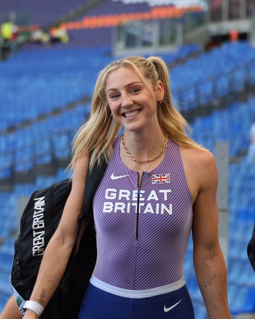 Molly Caudery là một trong những ứng cử viên sáng giá cho chiếc huy chương vàng nhảy sào tại Olympic Paris 2024. Trước đó, giành huy chương vàng tại Giải vô địch trong nhà thế giới đầu năm nay tại Glasgow (Scotland), đồng thời cũng giành huy chương đồng tại Giải vô địch châu Âu tại Rome (Italy). Ảnh: IG.
