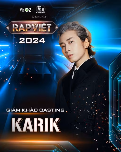 Karik đảm nhận vị trí BGK tại vòng casting Rap Việt 2024.