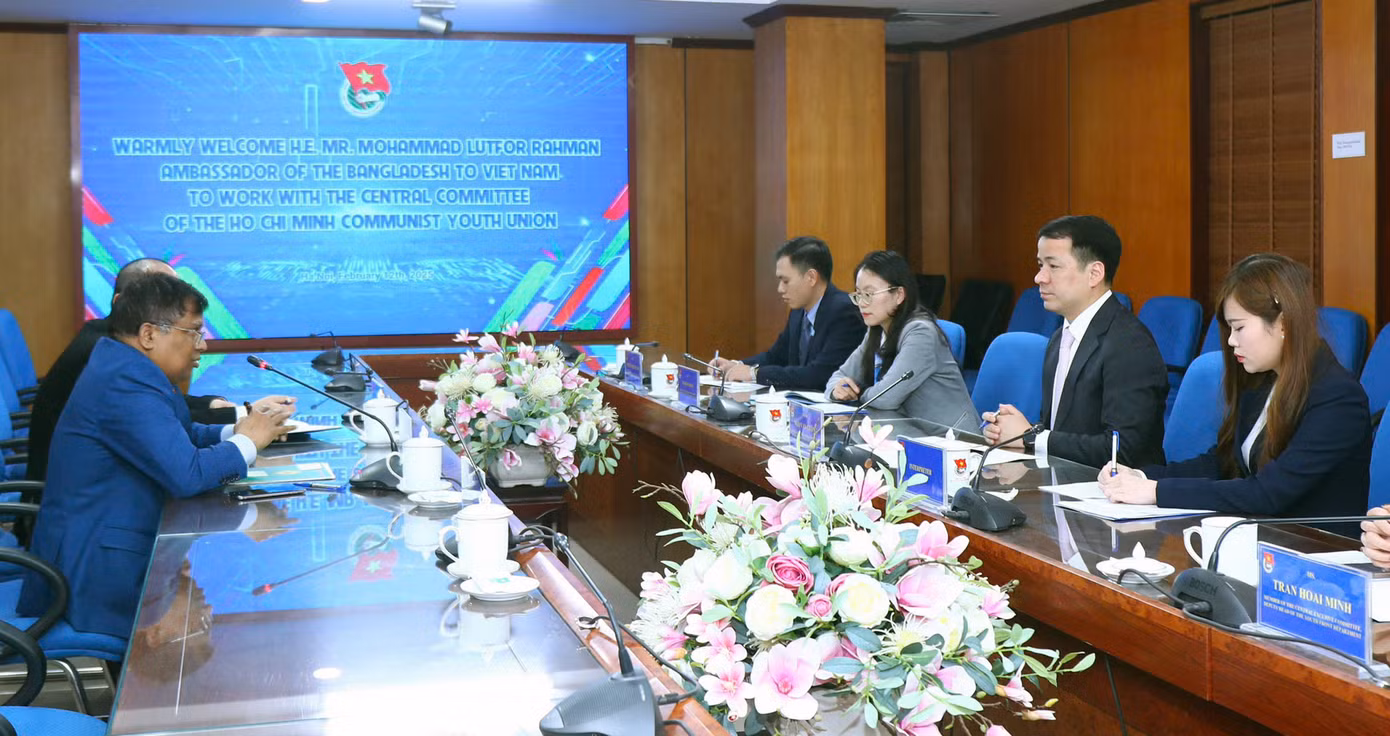 Quang cảnh buổi tiếp. Ảnh: Bảo Anh