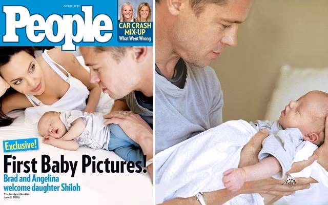 Sự ra đời của Shiloh gây chú ý trên toàn cầu bởi cô bé là con ruột đầu tiên của Angelina Jolie và Brad Pitt.